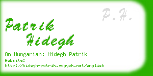 patrik hidegh business card